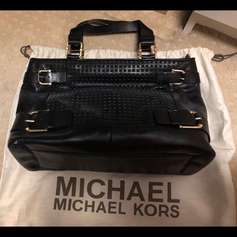 Michael Kors black Leather Shoulder Bag